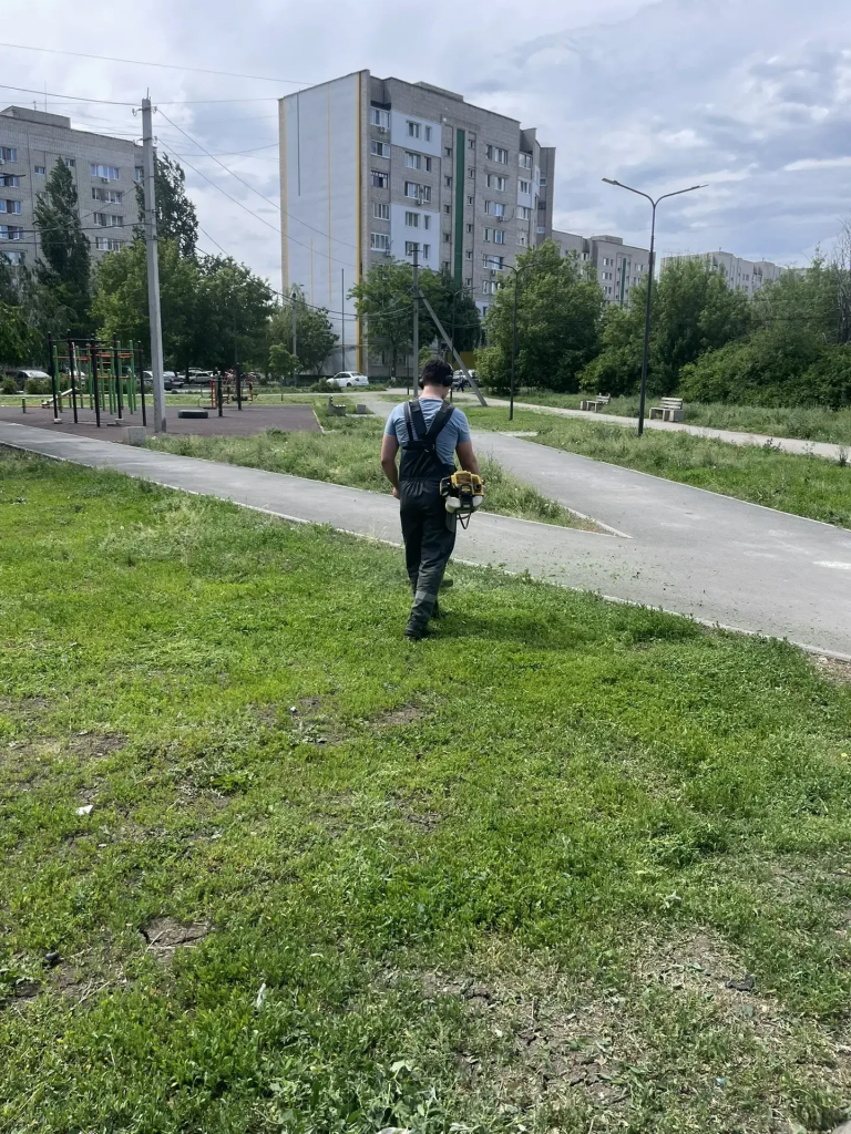 Покос травы в Балаково продолжается